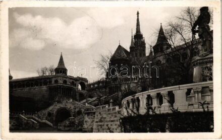 1939 Budapest I. Halászbástya + 'A Nemzetközi Vásár köszönti a hazatérteket Budapest 1939. IV. 30.' So. Stpl. (EK)