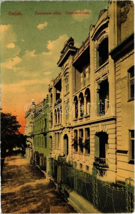 1914 Eszék, Essegg, Osijek; Cavrakova ulica / Chavrak Gasse / utca / street. Selzer & Rank Nr. 2279. 1913.