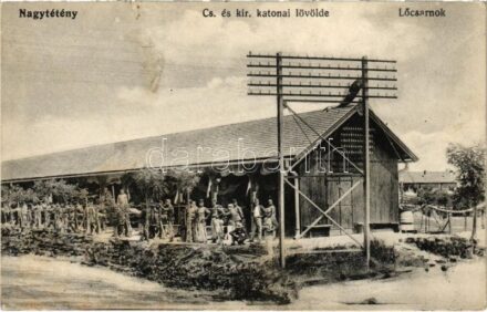1915 Budapest XXII. Nagytétény, Katonai lövölde lőcsarnok. Weigand István kiadása / K.u.k. Schiesshalle
