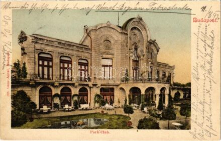 1902 Budapest XIV. Városliget, Park Club. Ganz Antal 108.