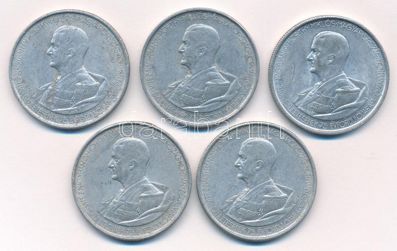 1943. 5P Al 'Horthy 75. születésnapjára' (5x) T:2-3 Adamo P8.3