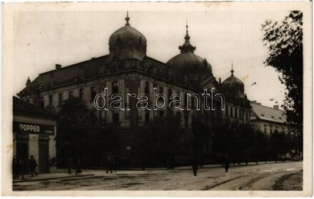 1944 Nagyvárad, Oradea; M. kir. Pénzügyigazgatóság, Popper üzlete. Aranyossy György kiadása / financial directorate, shop