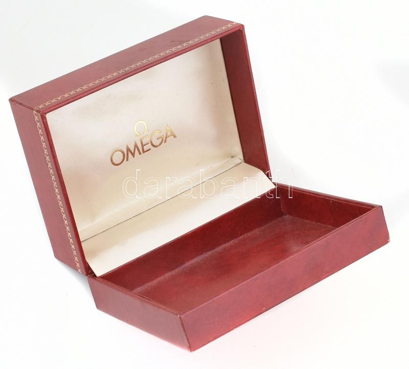 Régi Omega óradoboz, kopásnyomokkal, 10x13x6cm - Image 2