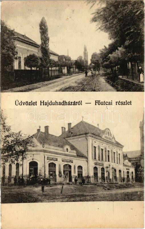 Hajdúhadház, Fő utca, Városház, Horowitz Móritz üzlete
