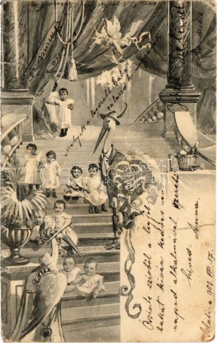 1903 Children with storks. B.K.W.I. No. 699/2. (b)