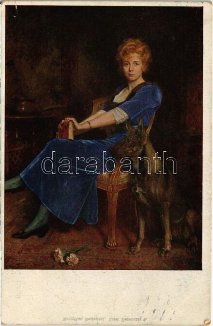 1917 A művész leánya / Die Tochter des Künstlers / Lady art postcard. Rotophot Budapest Nr. 711. s: Ferraris (EK)