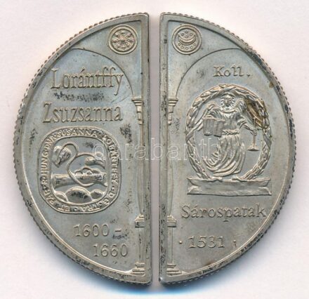 2000. 2000Ft Ag 'Lórántffy Zsuzsanna / Sárospatak' (2xklf) összesen 3000 db készült belőle! T:1- patina, kis ph Adamo EM167