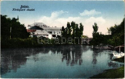 1928 Békés, Körös-parti részlet. Végh Lajos kiadása (EK)