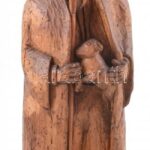 Pásztor. Faragott fa szobor. Régi, jelzés nélkül, szú nyomokkal 41 cm CSAK SZEMÉLYES ÁTVÉTEL, NEM POSTÁZZUK! / ONLY PERSONAL COLLECTION!