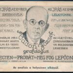 cca 1930 Vadon József grafológus reklám lapja sok aláírással