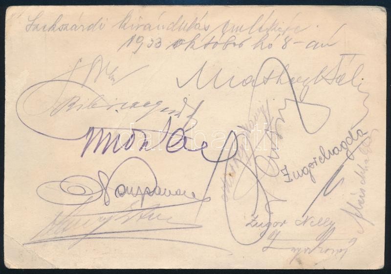 cca 1930 Vadon József grafológus reklám lapja sok aláírással - Image 2