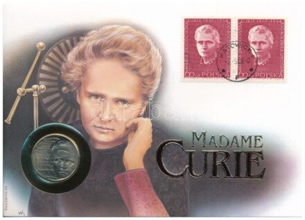 Lengyelország 1967. 10Zl Cu-Ni 'Marie Curie' érmés borítékban, bélyegzéses bélyeggel T:1- Poland 1967. 10 Zlotych 'Marie Curie' in coin envelope with stamp and cancellation C:AU Krause Y# 59