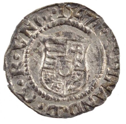 1547K-B Denár Ag 'I. Ferdinánd' (0,50g) T:2 patina Hungary 1547K-B Denar Ag 'Ferdinand I' (0,50g) C:XF patina Huszár: 935., Unger II.: 745.a