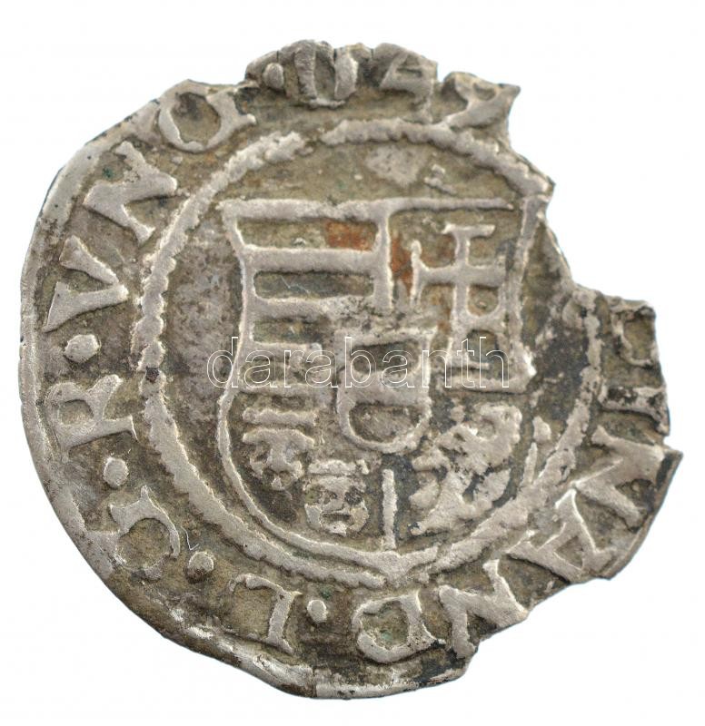 1549K-B Denár Ag 'I. Ferdinánd' (0,44g) T:2- kitörés Hungary 1549K-B Denar Ag 'Ferdinand I' (0,44g) C:VF cracked Huszár: 935., Unger II.: 745.a