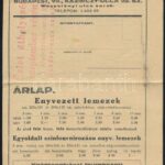 cca 1930 Grün Sándor fakereskedő reklám és árlapja
