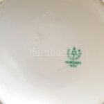 Hollóházi porcelán egyedi retro mintás váza. Kézzel festett, jelzett, hibátlan. 29 cm - Image 2