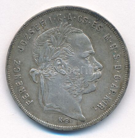 1878KB 1Ft Ag 'Ferenc József / Középcímer' T:2- patina Adamo M15