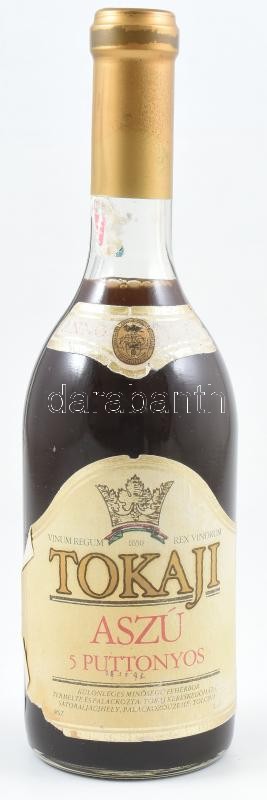 cca 1992 Tokaji aszú 5 puttonyos fehérbor, bontatlan palackban