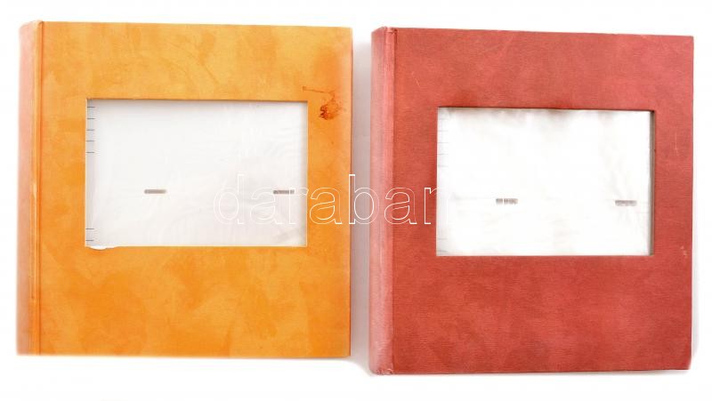 2 db képeslap album egyenként 200 férőhellyel / 2 postcard albums for 200 postcards each (20,5 cm x 22 cm)