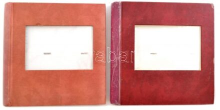 2 db képeslap album egyenként 200 férőhellyel / 2 postcard albums for 200 postcards each (20,5 cm x 22 cm)