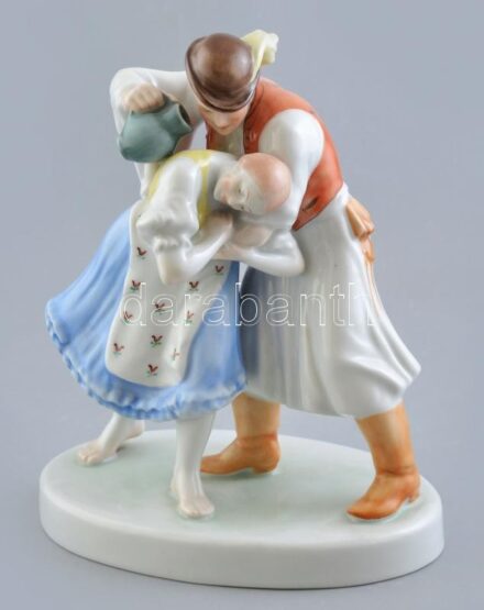 Locsolkodók hibátlan Herendi porcelán figura / Herend chinaware 26 cm