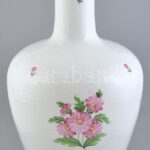 Herendi virágmintás padlóváza, kézzel festett porcelán, jelzett, hibátlan, m: 50 cm