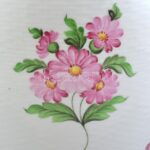 Herendi virágmintás padlóváza, kézzel festett porcelán, jelzett, hibátlan, m: 50 cm - Image 2