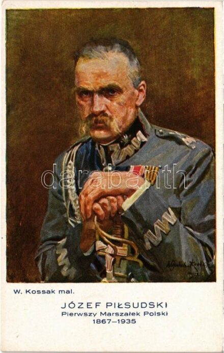 Józef Pilsudski (1867-1935), Pierwszy Marszalek Polski / Polish statesman who served as the Chief of State, First Marshal of Poland and Prime Minister of Poland, de facto leader (1926-35) of the Second Polish Republic s: W. Kossak