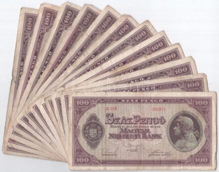 1945. 100P (12x) T:III,III- Adamo P18