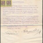 1925 Bp., nyilatkozat 15 millió korona kölcsön felvételéről, tanúk aláírásával, 5 db okmánybélyeggel