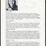 Hertay Mária (1932-2018) grafikusművész autográf aláírása róla szóló nyomtatványon - Image 2