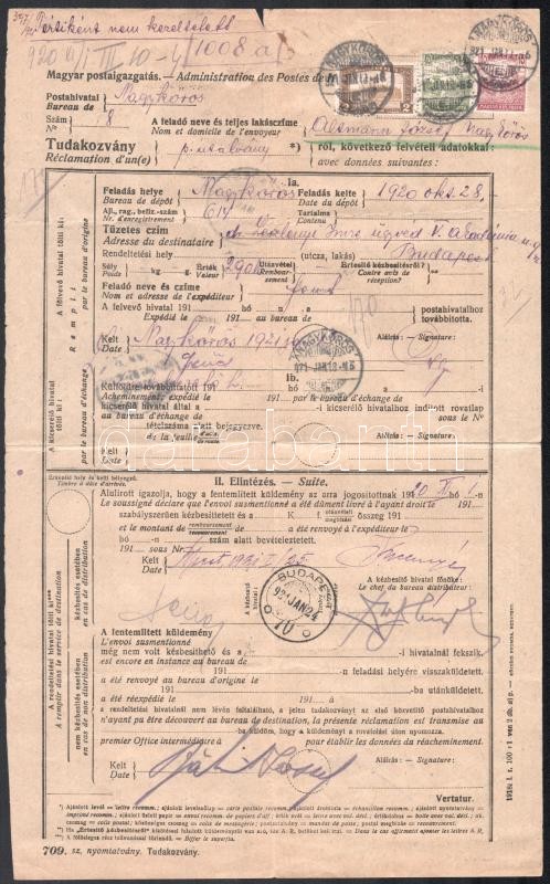 1921 Nagykörös tudakozvány.
