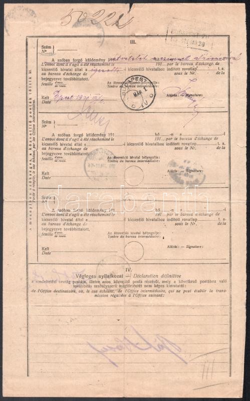 1921 Nagykörös tudakozvány. - Image 2