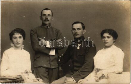 Osztrák-magyar katonák / WWI Austro-Hungarian K.u.K. military, soldiers. Knebel Jenő (Szombathely) photo (fl)