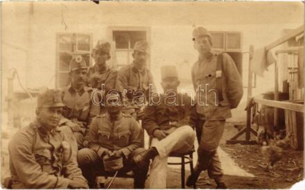 Osztrák-magyar katonák csoportja / WWI Austro-Hungarian K.u.K. military, group of soldiers. photo (EM)