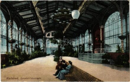 1909 Karlovy Vary, Karlsbad; Sprudel-Colonnade / spa (EK)