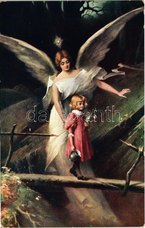 Schutzengel / Őrangyal / Guardian angel. M.J.S. 097. s: Schrödter (EK)