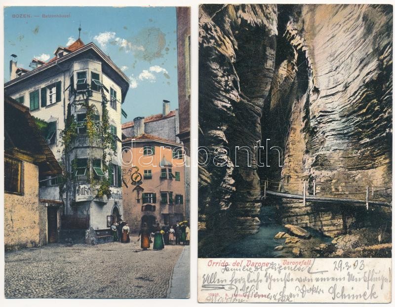 ~55 db régi képeslap, főleg külföldi városképek sok Ausztriával, jobbakkal, közte 1 magyar lap - Image 2