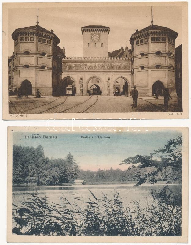 ~55 db régi képeslap, főleg külföldi városképek sok Ausztriával, jobbakkal, közte 1 magyar lap - Image 3