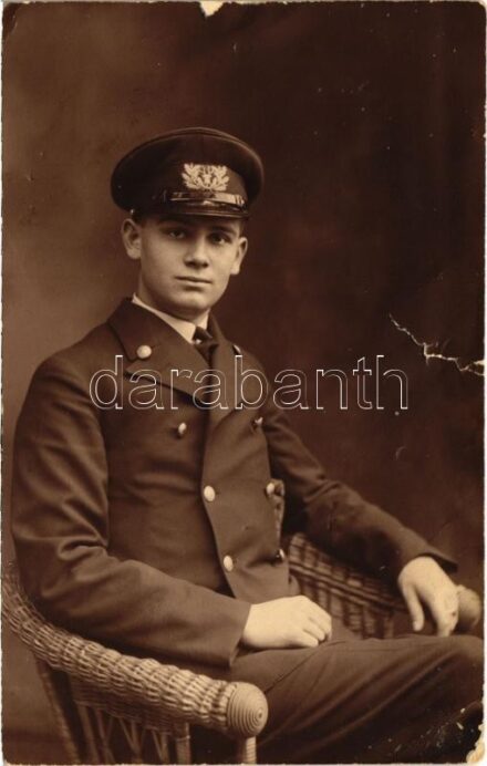 1929 Hamburg, német katona / German military, soldier. M. Martensen photo (szakadás / tear)