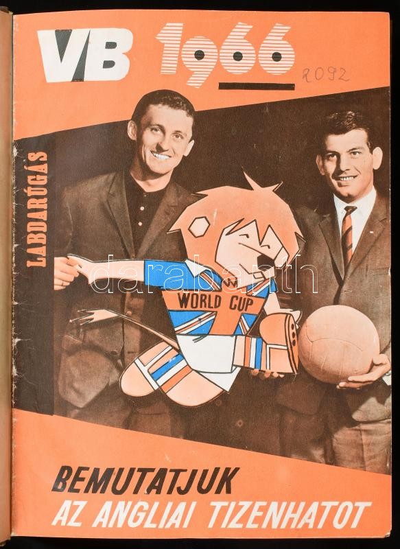 1965-1967 Labdarúgás c. folyóirat teljes XIII. évfolyama (1-12. sz.) + 1966-os VB különszám, egybekötve