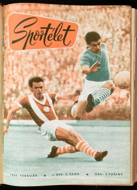 1965-1966 Sportélet c. folyóirat I. és II. évfolyamának számai egybekötve (nem teljes évfolyamok)