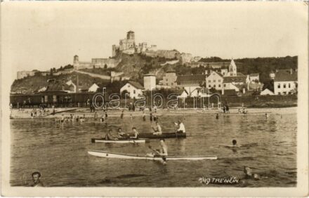 Trencsén, Trencín; strand, vár / beach, castle. photo