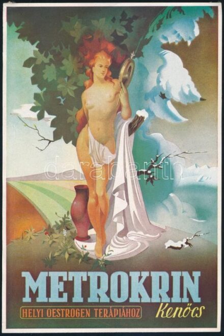 Metrokortyn ösztrogén terápiás készítmény kisplakát 15x24 cm