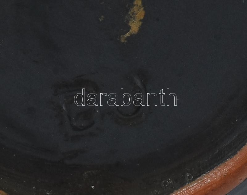 D J jelzéssel: Retró kerámia váza, hibátlan, m: 15 cm - Image 2