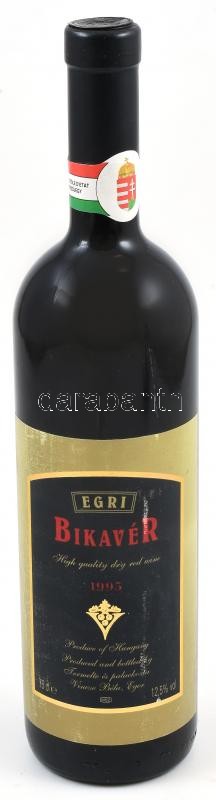 1995 Vincze Béla Egri Bikavér, bontatlan palack száraz vörösbor, 12,5% pincében szakszerűen tárolt, 0,75l