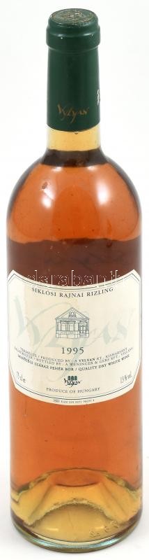 1995 Vylan Siklósi Rajnai Rizling, bontatlan palack száraz fehérbor, 13%, pincében, szakszerűen tárolt, 0,75l