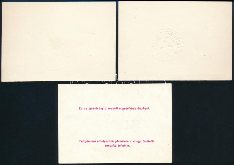 1975-1980 3 db BKV KRESZ-vizsga igazolvány - Image 2