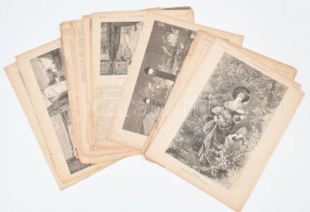 cca 1882 40 db rotációs fametszet, papír. A 'Neue Illustrirte Zeitung' c. német ny. újság melléklete. Néhány kevés darabon lapszéli kisebb szakadásokkal, részben kissé foltos. Lapméret: 38x29 cm.