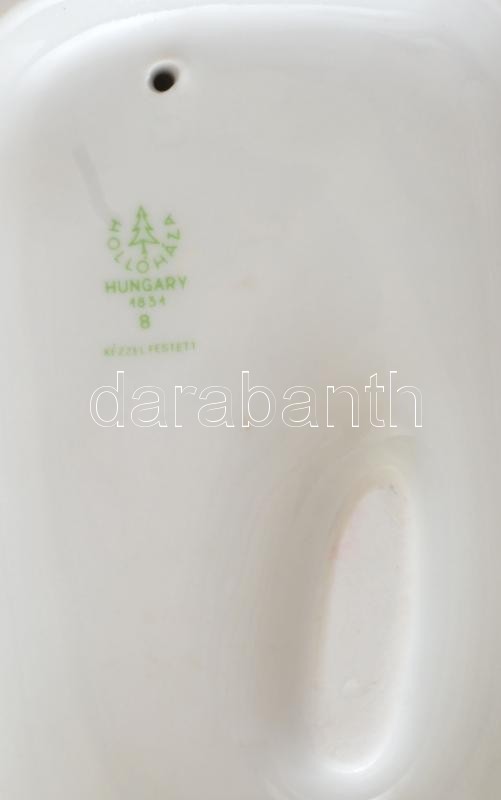 Hollóházi porcelán focista (Fradi / FTC), kézzel festett, jelzett, hibátlan, m: 28 cm - Image 2